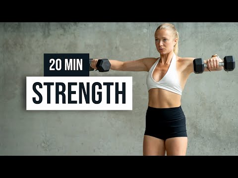20 MIN BUILD STRENGTH at home or in the gym, full body workout thumbnail