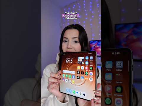 Is it actually creaseless?😱 #oppo #foldable #newphone #android thumbnail
