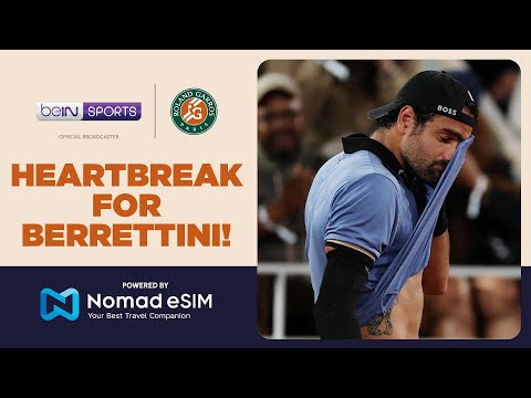 Distraught Berrettini forced to retire through injury against Arnaldi | Roland-Garros 2026 | Moments thumbnail