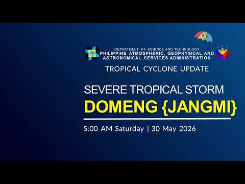 Press Briefing: Severe Tropical Storm Domeng  (Jangmi ) issued at 05:00 AM | May 30, 2026 - Saturday thumbnail