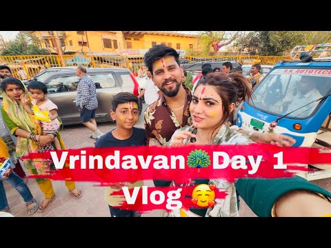 वृन्दावन में पहला दिन 2 मंदिर गुमे 🛕🙏🏻🦚 @Kajalsoni_vlogs #vlog  thumbnail
