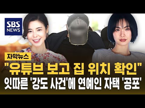 "유튜브 보고 집 위치 확인"..잇따른 '강도 사건'에 연예인 자택 '공포' (자막뉴스) / SBS thumbnail
