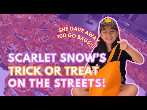 SCARLET'S TRICK OR TREAT 👻 She gave away 100 GoBags that she shopped for and packed for Halloween! thumbnail