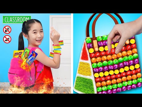 SNEAKING FOOD Into Class | Fire, Water, Air, Earth Students Sneak Food in Class by T-FUN thumbnail
