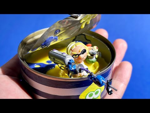 Making Canned Splatoon 3 Miniatures - clay ASMR thumbnail