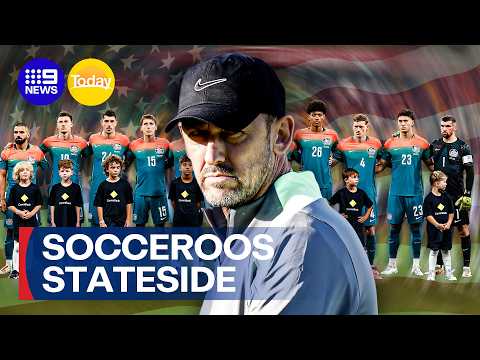 Socceroos arrive stateside for World Cup | 9 News Australia thumbnail