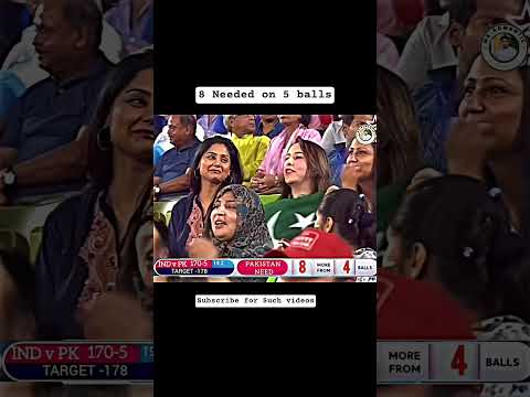 Pakistan vs India thriller match, 8 Needed on 5 balls #cricket #cricketlover #dhoni #pakvsind thumbnail