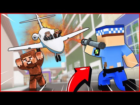 KEREM KOMİSER KÖTÜ MAFYANIN UÇAĞINI DÜŞÜRDÜ! 😱 - Minecraft thumbnail