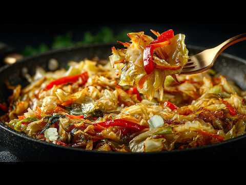 Cabbage is tastier than meat ❗ Such a simple, very tasty and Quick One-Pan Dinner ❗ thumbnail