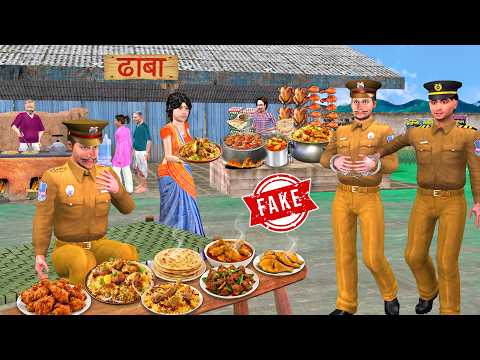 Dhaba Mei Fake Food Inspector Free Unlimited Chicken Biryani Street Food  Hindi Kahaniya Moral Story thumbnail