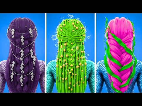 Vom NERD zur MEERJUNGFRAU 💙 Wie man sich in eine Meerjungfrau verwandelt thumbnail