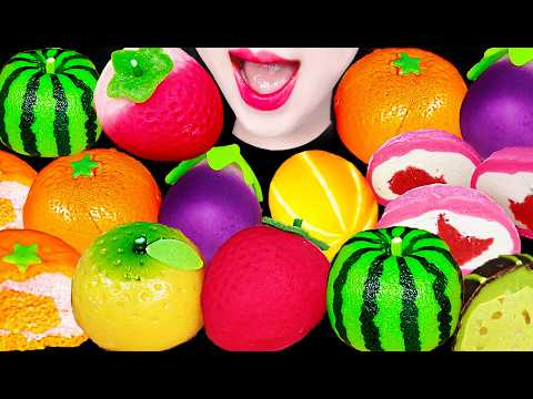 ASMR FRUIT MOCHI WAGASHI 과일 화과자 모찌 먹방 MUKBANG, EATING thumbnail