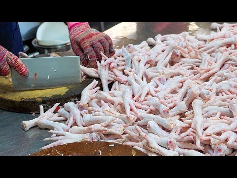 Spicy braised chicken feet! popular braised dishes collection! Taiwan food (香辣雞腳凍! 滷豬腳! 超人氣台灣美食合集!) thumbnail