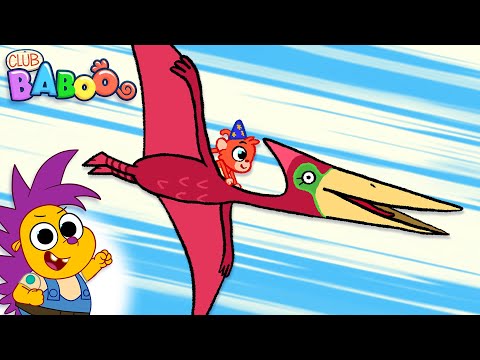 Pteranodon Flying Dinosaur | Club Baboo | Funny Dino Awsome Trex Videos for Kids | ½HOUR Compilation thumbnail