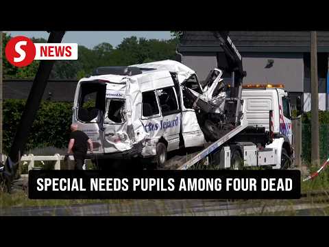 Belgian train hits school minivan, killing four including pupils thumbnail