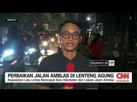 Situasi Terkini Perbaikan Jalan Amblas di Lenteng Agung thumbnail