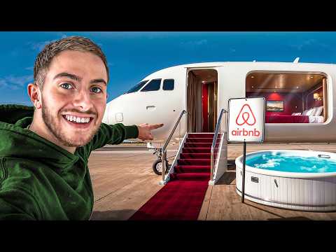 J’AI TESTÉ LES AIRBNB LES PLUS INSOLITES ! (j’ai dormi dans un jet privé de luxe mdrrrr) thumbnail
