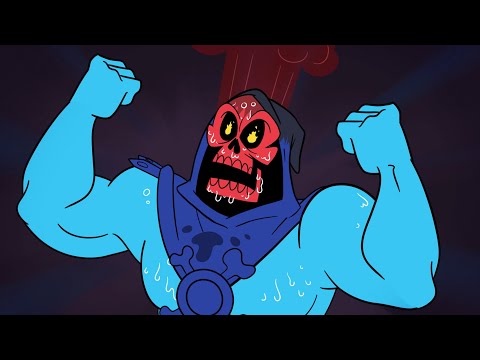 SKELETOR ROASTS HE-MAN WHILE EATING SPICY WINGS | HOT ONES thumbnail