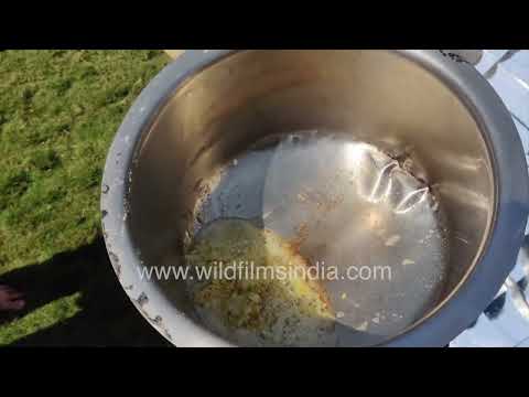 Solar-powered outdoor cooking using a concentrated mirror system thumbnail