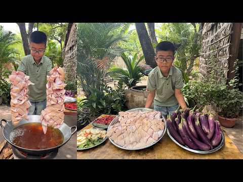Yummy pork and Eggplant cooking | Home style cooking thumbnail