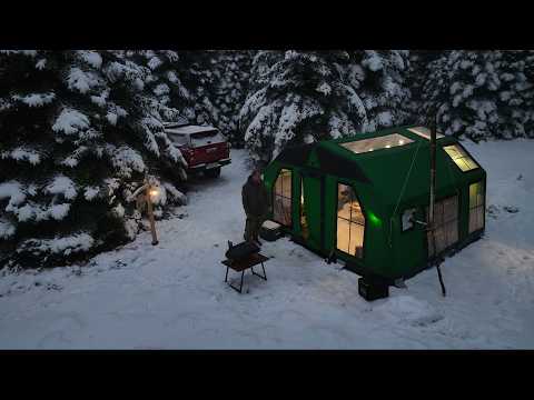 ❄️YOĞUN KAR YAĞIŞINDA YENİ ÇADIRIMIZLA SICAK ÇADIR KAMPI thumbnail