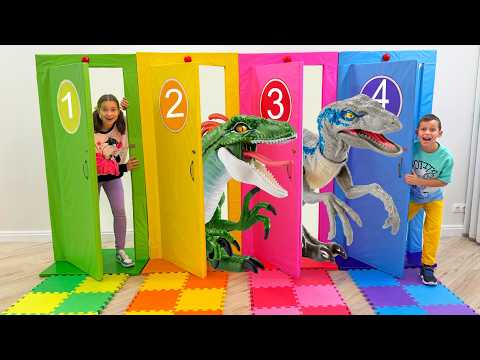 Fun adventures with dinosaurs at home and on the playground with Sofia and Max thumbnail
