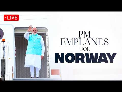LIVE: PM Modi Emplanes for Oslo, Norway thumbnail