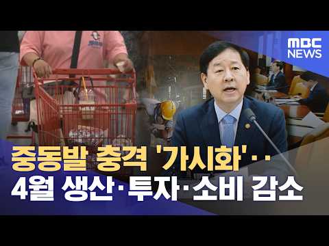 중동발 충격 '가시화'‥4월 생산·투자·소비 감소 (2026.05.29/12MBC뉴스) thumbnail