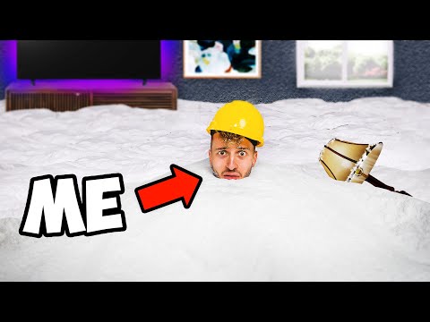 Filling My Parents House With Instant Snow! thumbnail