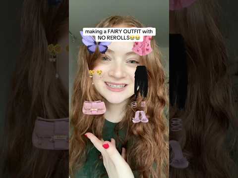 Making a FAIRY OUTFIT with NO REROLLS😭😭 #youtubeshorts #fairy thumbnail