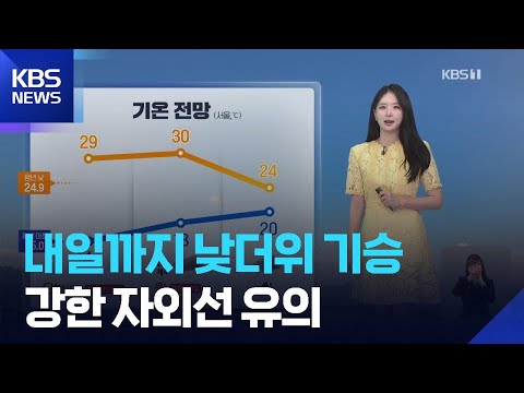 [날씨] 내일(24일)까지 낮더위 기승…강한 자외선 유의 / KBS  2026.05.24. thumbnail