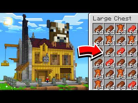 Ik Bouw EEN AUTOMATISCHE KOEIENFABRIEK In Minecraft Survival! thumbnail