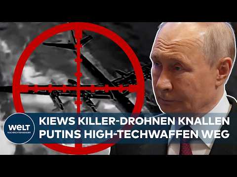 UKRAINE-KRIEG: Spektakulärer Drohnen-Schlag gegen Russen ‒ Putins Militär ist nirgends mehr sicher thumbnail