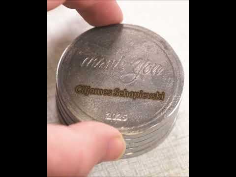 Finishing the 750k winner medallions #blacksmithing #xtool #giveaway thumbnail