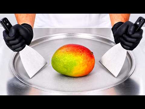 Mango - Ice Cream Rolls | ASMR Satisfying thumbnail