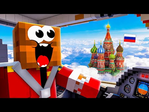 МЫ СТАЛИ ПИЛОТАМИ И ОБЛЕТЕЛИ ВЕСЬ МИР ЗА 24 ЧАСА!🌍 МАЙНКРАФТ thumbnail