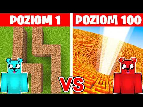 POZIOM 1 vs POZIOM 100 LABIRYNT w Minecraft! thumbnail