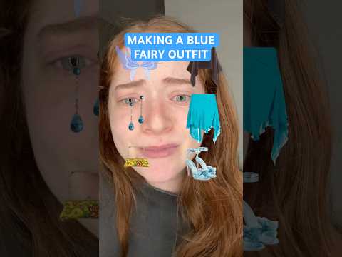 Making a BLUE FAIRY Outfit🩵✨🧚 #youtubeshorts #blue #trending thumbnail