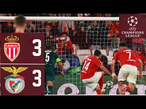 Benfica vs Monaco 3-3 (4-3 Aggregate) |All Goals & Highlights | Champions League 2025 |Highlights 4K thumbnail