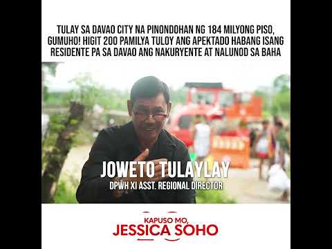 Tulay sa Davao City na pinondohan ng 184 milyong piso, gumuho! | Kapuso Mo, Jessica Soho thumbnail