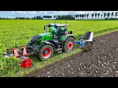 Ploughing Cover Crop | FENDT 942 vario + Lemken Juwel 10 7 furrow on-land plough | v Peperstraten thumbnail