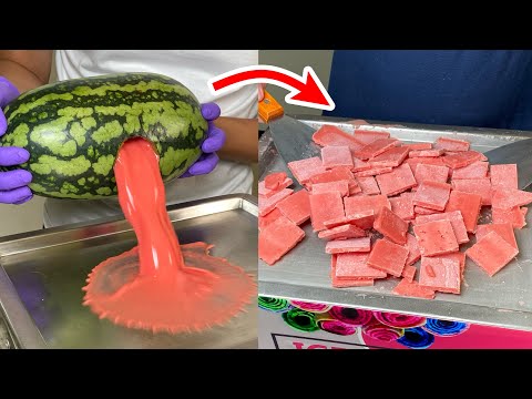 如何製作美味的西瓜牛奶炒冰！How to Make Delicious Watermelon Milk Fried Ice! thumbnail