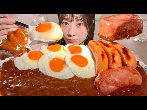 ASMR Buldak Curry Rice【Mukbang/ Eating Sounds】【English subtitles】 thumbnail