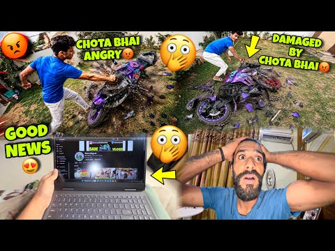 Angry Chota bhai Damaged my Dream Bike😡 Good News Sam Channel is Back thumbnail