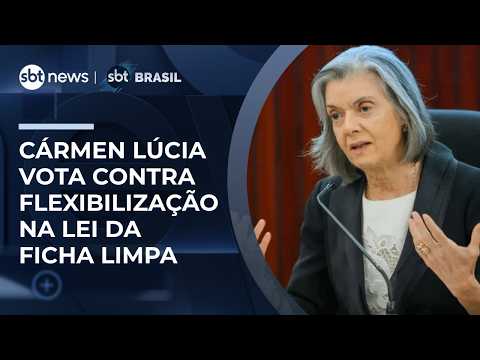 Lei da Ficha Limpa: Cármen Lúcia vota contra redução de período de inelegibilidade | #SBTBrasil thumbnail