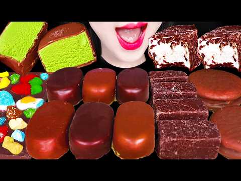 ASMR LEFTOVER FROZEN CHOCOLATE MARSHMALLOW 얼린 초콜릿 먹방 MUKBANG, EATING thumbnail