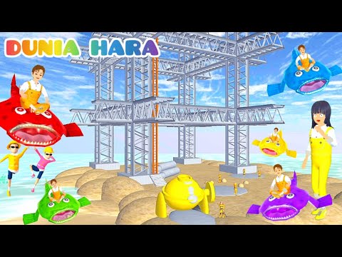 Yuta Buat Rumah Pasir Vs Semen Muncul Ikan Terbang Raksasa ? | Dunia Hara Sakura thumbnail