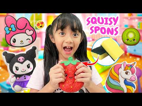 LUCU BANGET ‼️ SAMANTHA CHALLENGE BUAT SQUISHY DARI SPONS ? SQUISHY HOMEMADE thumbnail