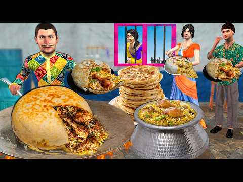 Tawa Chicken Biryani Paratha Biryani Stuffed Paratha = Biryani Paratha Street Food Hindi Kahaniya thumbnail