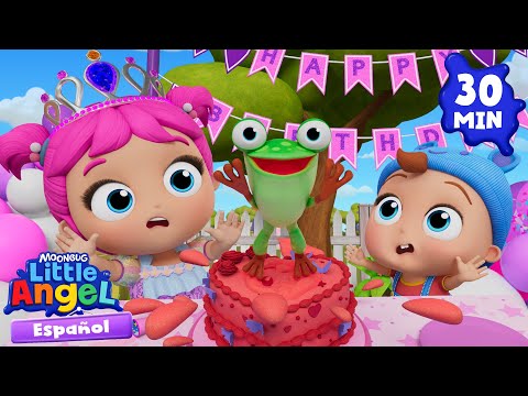 Sorpresa de Cumpleaños 🐸🎉🥳 Canciones Infantiles 🎵 Little Angel Español thumbnail